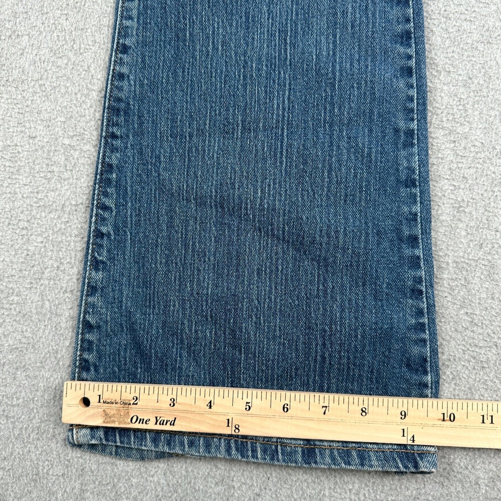 Volcom Jeans Womens 9 Blue Denim Flare Low Rise Y2K Skate Boardwear - Picture 11 of 15